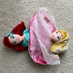 Disney Parks Exclusive “Topsy Turvy” Princess Ariel and Aurora 2-in-1 plush doll